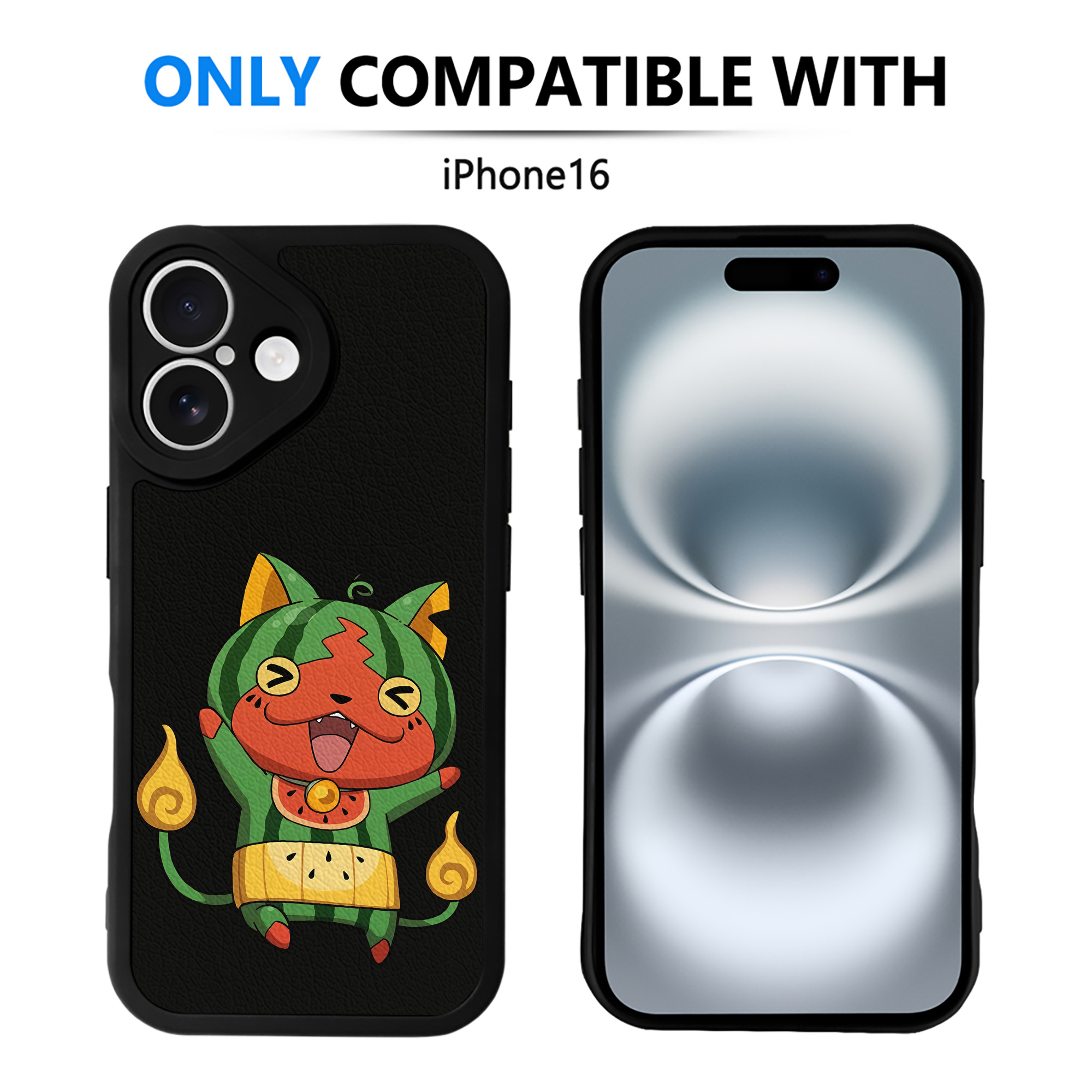 （画像用） 妖怪ウォッチ Yo-kai Watch 【iPhone 16シリーズ対応】シリコンスマホケース（レザー調） 材質：シリコン
